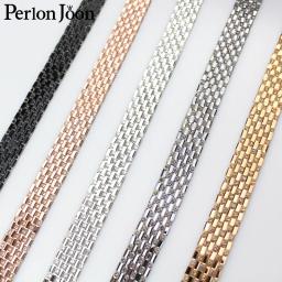 Guarnição de fita de strass para decoração de vestido, fita de ferro, apliques de ferro, vidro preto e dourado, arranjo de cristal, TR099, 1 jarda - Image 1