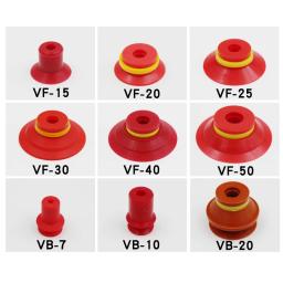 Acessórios para manipulador de mandril a vácuo, 10 peças sugador a vácuo industrial 20 30 40 50 acessórios série vmeca ventosas pretas vermelhas - Image 2