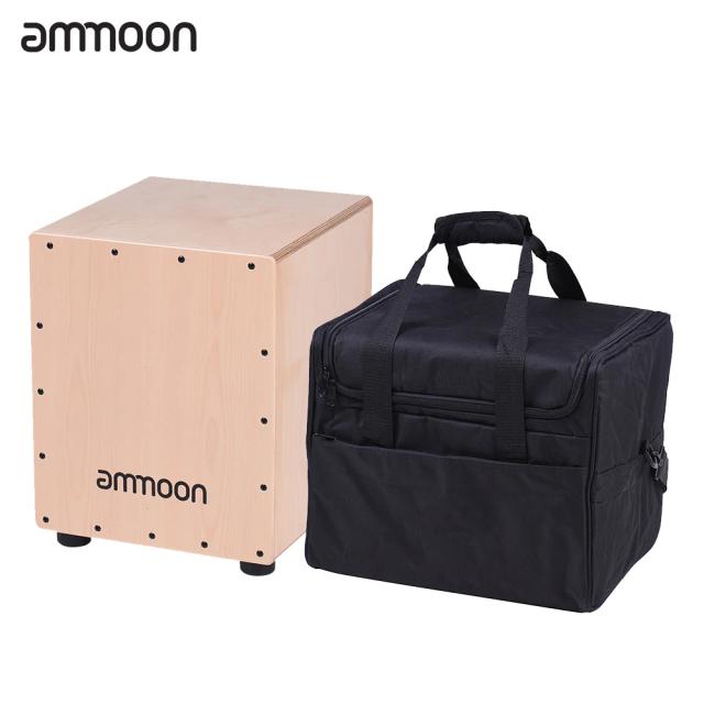 Cajon de Madeira de Bétula com Saco de Transporte Ajustável - Instrumento de Percussão para Adultos e Crianças