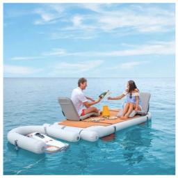 Doca de plataforma inflável Dwf, Barco a motor, Jet Ski, Doca flutuante do pontão para o lago, Rio, Piscina divertida - Image 1