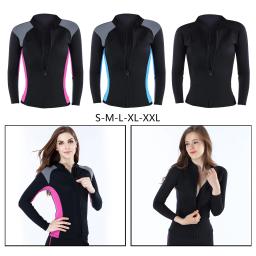 Jaqueta de wetsuit feminino premium 2mm wetsuit superior para mergulho snorkel de surf terno - Image 4