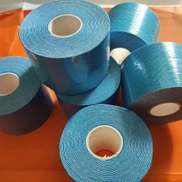 Bandagem adesiva esportiva azul 5cm * 5m, tecido autoadesivo de algodão para proteção muscular, cores elásticas e pano intra-adesivo, 1 peça - Image 6
