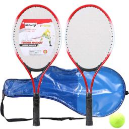 Conjunto de raquete de tênis para iniciantes, 2 raquetes com cabo de rede de nylon para treinamento infantil e sem expansão - Image 4