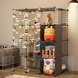 Portátil Pet Playpen com Fio de Metal, Crate Kennel, Pet Fence, Guarda Seguro, Coelho Gaiola para Cachorro e Gatinho, Pen Exercício, DIY, Pequenos Animais - Image 4
