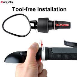 Espelho retrovisor para bicicleta mtb, refletor de visão ajustável, espelho esquerdo para scooter elétrica, bicicleta de estrada, easydo - Image 4