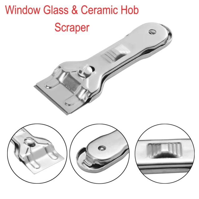 Ferramenta Multifuncional para Limpeza de Cozinha: Limpador e Raspador de Metal para Remover Resíduos de Fogões e Fornos