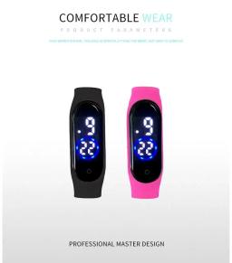 M4 movimento de toque mergulho natação fitness inteligente led pulseira mês dia exibição tempo números tela clara mostrar piscina rio relógio - Image 2