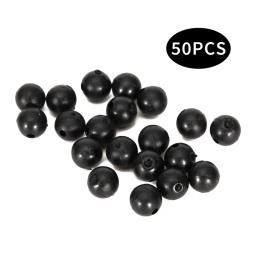50 Pçs/set Pérola De Borracha Equipamento de Pesca Feijão Acessórios 8mm 6 milímetros Rodada Esferas De Borracha Equipamento De Pesca Da Carpa Carp Rigs ferramentas - Image 1