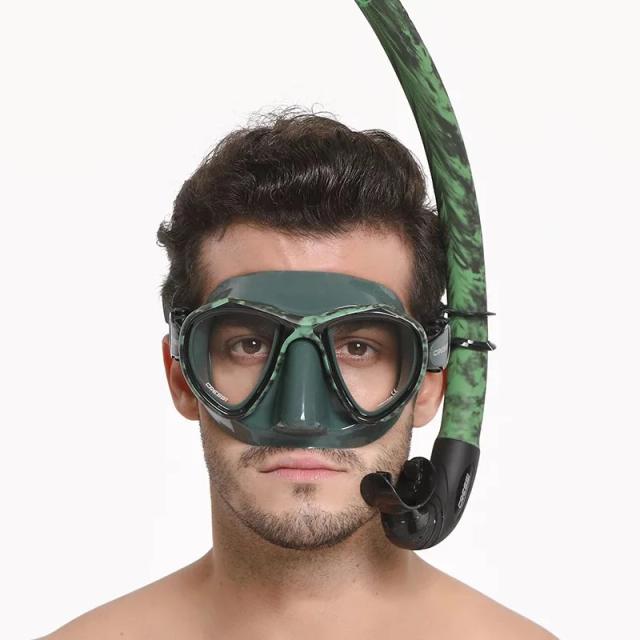 Máscara de Mergulho Caddo Hunter com Snorkel Flexível - Conjunto Completo para Adultos