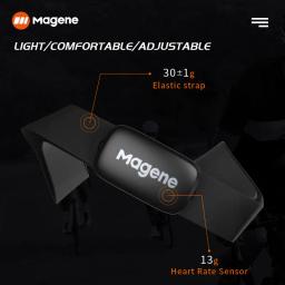 Magene Mover H64 Sensor de frequência cardíaca modo duplo ANT Bluetooth com alça peitoral ciclismo computador bicicleta forWahoo Garmin monitor esportivo - Image 3