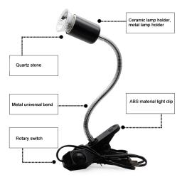 Kit de lâmpadas de aquecimento para répteis uva + uvb 220. tartarugas e jabutis, lâmpadas uv de aquecimento, com encaixe, 3.0 v - Image 4