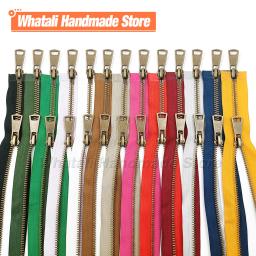 5 # colorido de alta qualidade open-end 2-ways zip duplo sliders cobre metal zíper diy artesanato para costura pano bolso vestuário - Image 1