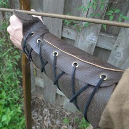 Renascimento medieval Archer Couro, Hunter Archery Bracer, Gauntlet, Steampunk Armadura Braço, Traje Viking, Tiro Acessório Caça - Image 1