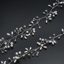 Enfeite de pérolas e cristal para casamento, acessório de cabelo, faixa de cabeça, jóias de noiva, para casamento, acessórios - Image 6