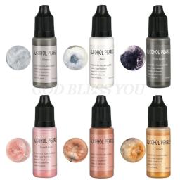 Resina de pigmento metálica com álcool de 6 tamanhos e 15ml, tinta concentrada com base em álcool, resina epoxy para artesanatos - Image 1