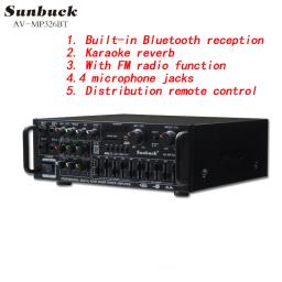 Amplificador de alta potência de Bluetooth, amplificador do teatro home, AV-MP326BT, amplificador equilibrado do carro do Karaoke OK EQ, 110V, 220V, 12V, 300W x 2 2,0 - Image 3
