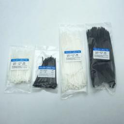 100 pces largura 2mm 3mm 2*100mm 3*200mm branco preto auto-travamento plástico cabo de náilon laços fio fecho de correr - Image 2