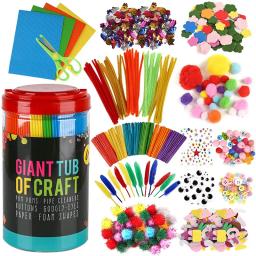 Artes e ofícios suprimentos para crianças tudo em um diy artesanato escola jardim de infância homeschool suprimentos conjunto de artes brinquedos para crianças - Image 2
