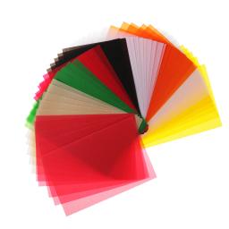 Papel translúcido colorido para artesanato, 50 folhas para fazer cartão de desenho diy - Image 3
