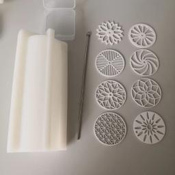 Molde de sabão acrílico de puxar, modelador de seis flores com uma haste, de diâmetro para mais de 6.5cm - Image 1