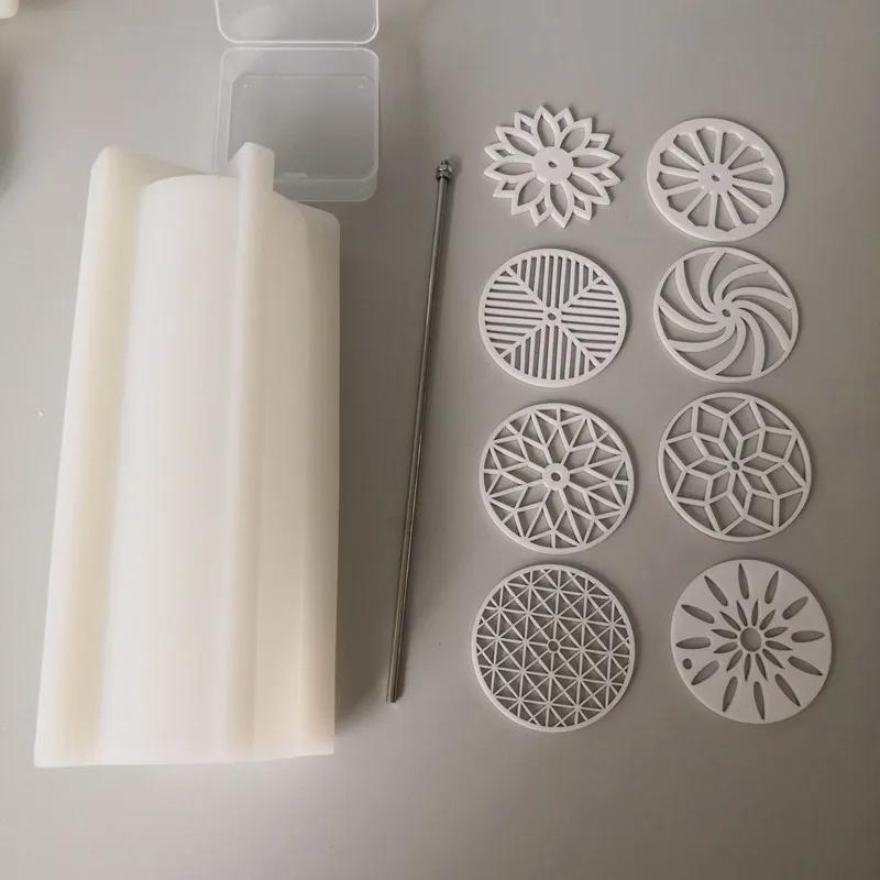 Molde acrílico para sabão caleidoscópio 6.5cm, tubo de silicone para modelar sabão 700ml - Image 1