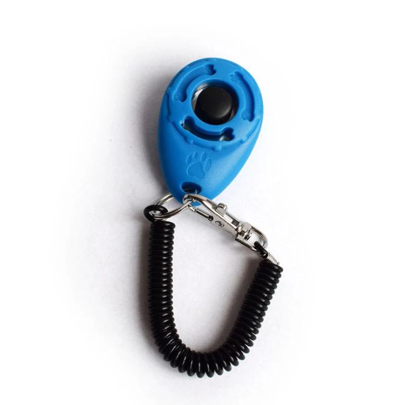 Produtos para animais de estimação gato cão treinamento clicker plástico novos cães clique trainer ajuda ajustável alça de pulso som chaveiro cão repeller - Image 1