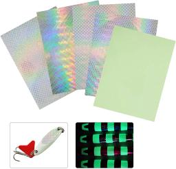 20 pçs fita reflexiva escalas de peixes adesivo holográfico filme adesivo flash fita de isca para a pesca que faz diy - Image 4