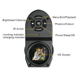 Megaore i3 850nm ir lanterna integrada dispositivo de visão noturna gravação vídeo caça câmera para riflescope visão óptica telescópio - Image 3