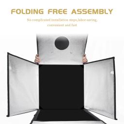 Anel fotográfico dobrável portátil, caixa de luz led para estúdio de fotografia, estúdio macio adequado para gravação de câmera com 5 placas de fundo - Image 6