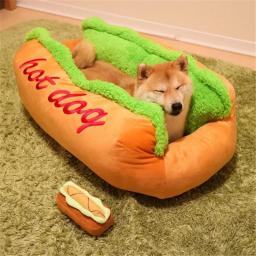 Novo engraçado cama de cachorro quente espreguiçadeira para animais de estimação casa moda sofá almofada suprimentos filhote de cachorro gato quente macio dormir esteira aconchegante cães ninho canil - Image 1