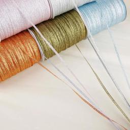 Fitas metálicas de glitter 20 jardas 3mm, dourado, prata, rosa, azul, faixa para decoração de festa de aniversário, casamento, natal, cinto para embalagem de presente - Image 4