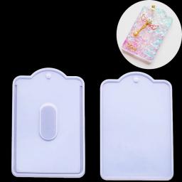 Suporte de bolso para cartão de ônibus, conjunto de bolso com pingente, molde de silicone, fabricação de jóias, resina epóxi uv, artesanato, faça você mesmo, ferramenta de arte - Image 1