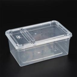 Grande caixa de répteis com tigela de alimentação, plástico transparente inseto terrário, animais de estimação, reprodução Food Feed Box - Image 6