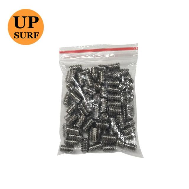 Parafusos de Aço Inoxidável 9mm Prata para Fixação de Pranchas de Surf - Pacote com 100 Peças para Esportes Aquáticos e Acessórios ao Ar Livre