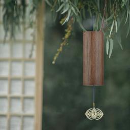 Chakra sinos de bambu natural vento carrilhão meditação corda windbell para jardim ao ar livre pátio decoração para casa meditação relaxamento - Image 2