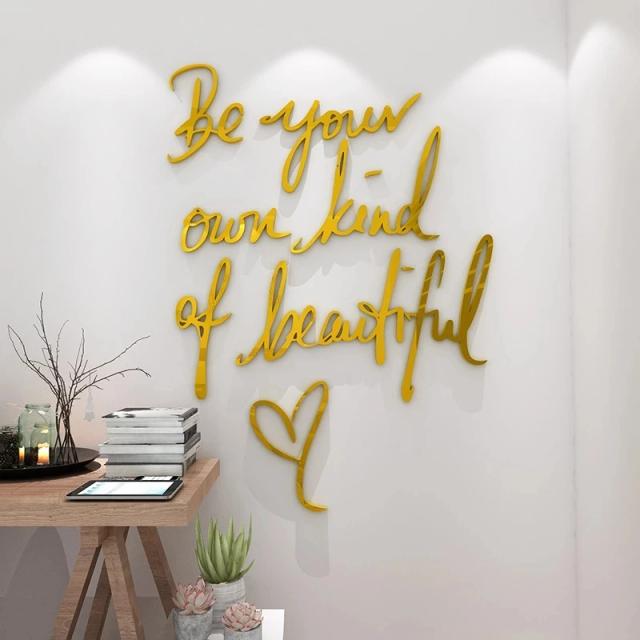 Adesivos de parede em vinil decorativos com citações e palavras para sala de estar e ambiente familiar