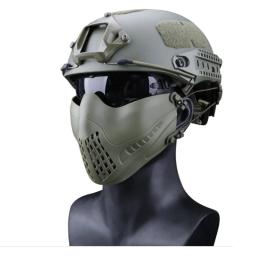 Novo tático airsoft máscara paintball greve aço meia máscara facial equipamentos de proteção ao ar livre - Image 2