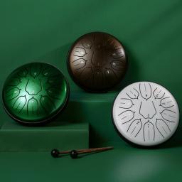 Hluru aço língua tambor 6 Polegada 11 nota ultra ampla gama instrumento de percussão mão pan tambor tanque com corda decoração - Image 4