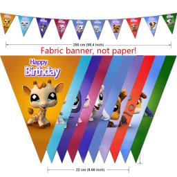 Lps festa de aniversário decorações jogo crianças brinquedo tema supplys banner copos para meninas - Image 2