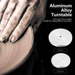 Mini máquina da roda da cerâmica elétrica para a arte artesanato cerâmica roda ferramentas de argila turntable com 6.5 + 10cm bandeja & kit de escultura - Image 5