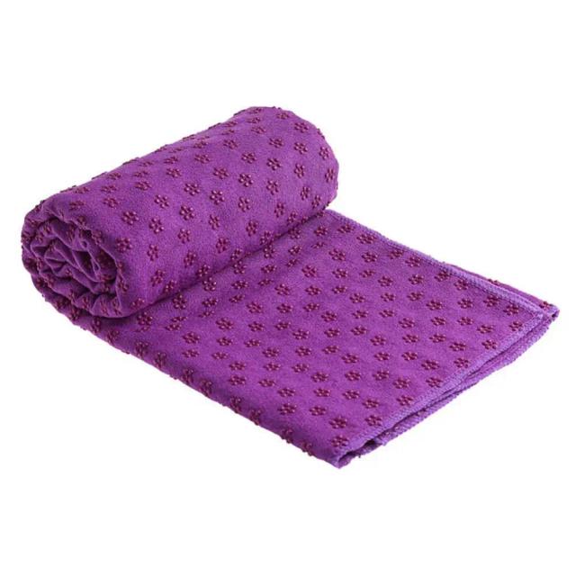 Tapete de Yoga Antiderrapante de Microfibra - Toalha Versátil para Exercícios, Viagens e Pilates