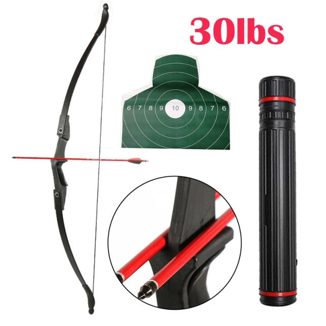 Arco Recurvo Profissional para Tiro Longo e Caça - Potência de 20/30/40 lbs