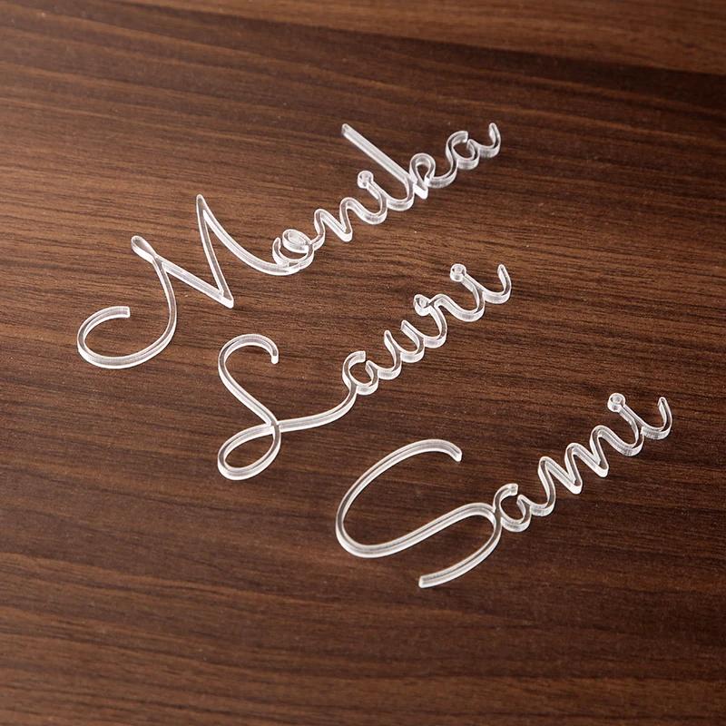 Cartões de mesa personalizados para configurações do local do casamento, convidados do corte do laser, configurações do local do casamento, noiva e noivo - Image 1