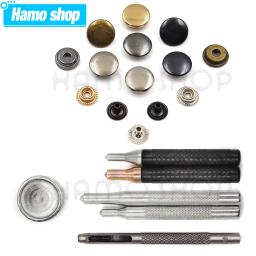 Metal Snap Fasteners Sets, Pressione o botão, Studs para costura, Couro, Roupas, Vestuário, Bolsas, Sapatos, Acessórios, Leathercraft, 25Sets - Image 1