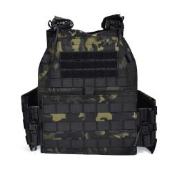 Alta densidade oxford pano material pom liberação rápida colete tático com grande capacidade molle sistema resistência ao rasgo à prova dwaterproof água - Image 5