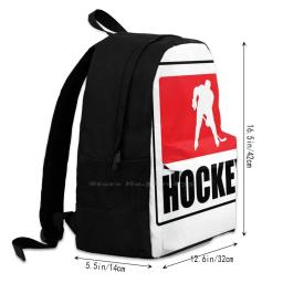 Mochila Esporte Hóquei no Gelo, 3D Design Print, Bolsa Casual, Campo Rink, Skate, Patinação, Campo - Image 3