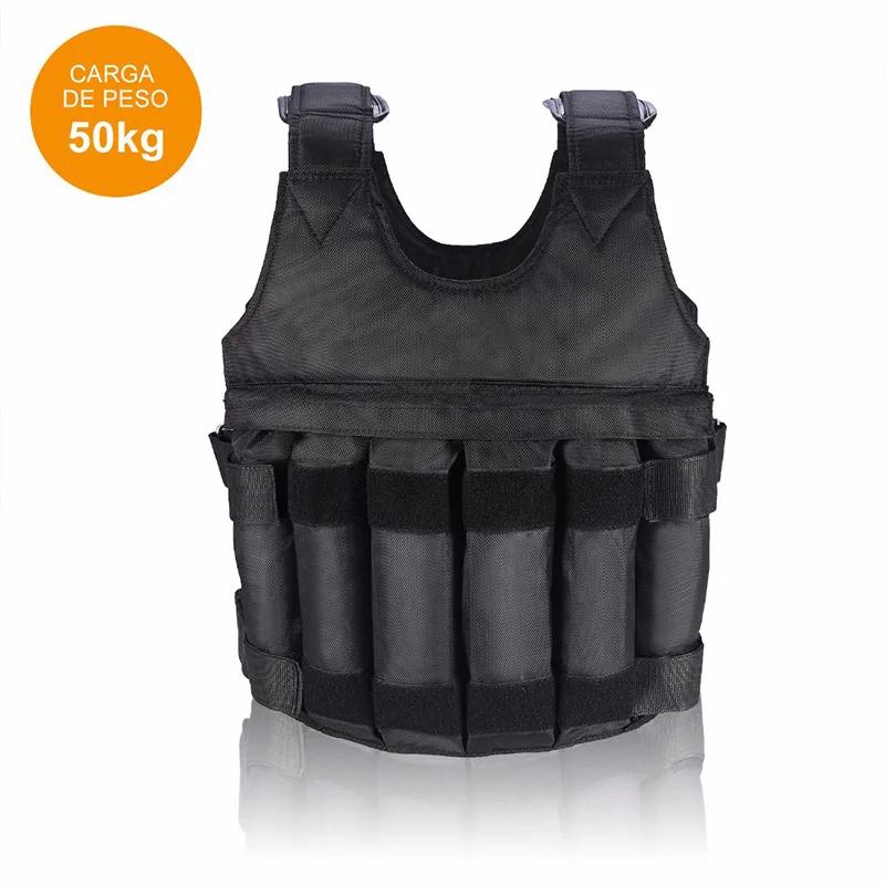 Aptidão ajustável peso colete 20kg 50kg exercício treinamento de fitness jaqueta ginásio treino boxe equipamentos fitness fou99 - Image 1