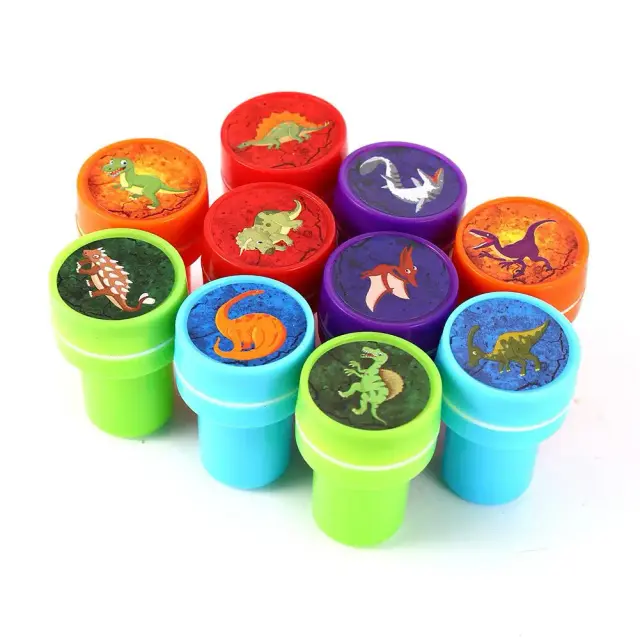 Selos de Dinossauros Sortidos para Festas de Aniversário Infantil - 10 Peças de Suprimentos e Enchimentos para Piñata para Meninos e Meninas