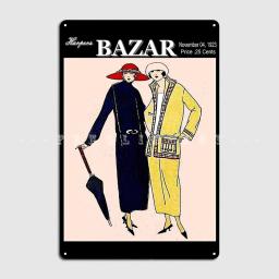 Harpers bazar vintage 1923 revista publicidade impressão placa de metal cartaz pub garagem engraçado decoração da parede estanho sinal cartaz - Image 2