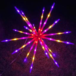 Fogo de artifício luz led multi cor ao ar livre luzes decorativas do jardim para o caminho da passarela quintal decoração de natal festa - Image 2